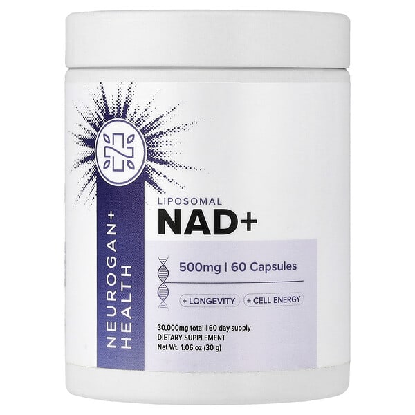 Neurogan Health, Liposomal NAD+, 500 mg, 60 Capsules