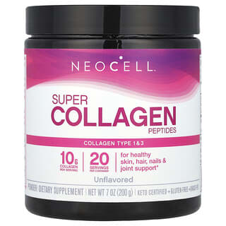 NeoCell, Péptidos Super Collagen, Sin sabor, 200 g (7 oz)