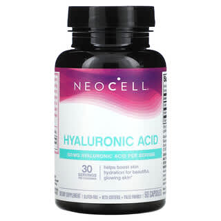 NeoCell, Ácido hialurónico, 100 mg, 60 cápsulas (50 mg por cápsula)