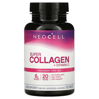 NeoCell, Colágeno Super Collagen más vitamina C, 120 comprimidos