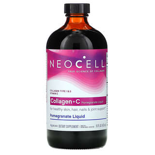 Neocell, Collagen +C Pomegranate Liquid, Kollagen +C Granatapfelflüssigkeit, 4 g, 473 ml (16 fl. oz.)