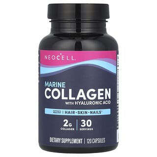 NeoCell, Marine Collagen With Hyaluronic Acid, 120 Capsules