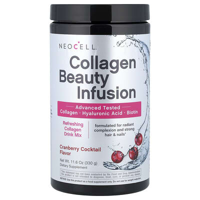 NeoCell, Collagen Beauty Infusion Mixed Drink, Cranberry Cocktail, 11.6 oz (330 g)