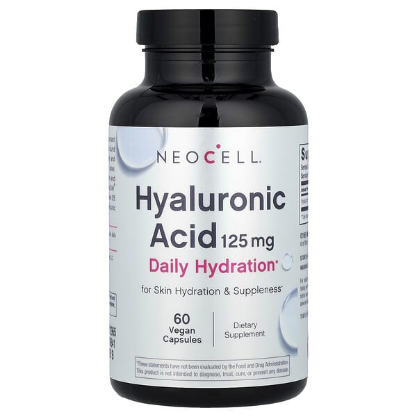NeoCell Hyaluronic Acid, 125 mg, 60 Vegan Capsules