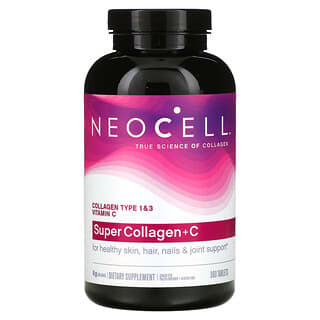 NeoCell, Super Collagen más vitamina C, Colágeno de tipo 1 y 3, 360 comprimidos