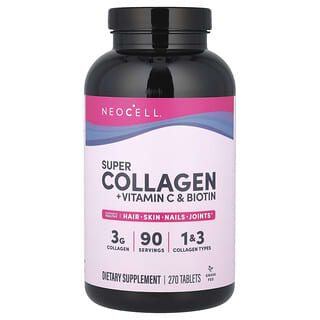 NeoCell, Super Colagen, + Vitamina C și Biotină, 270 Tablete