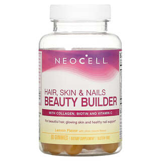 NeoCell, Hair、 Skin & Nails、ビューティービルダー、レモン、グミ60粒