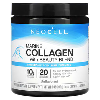 NeoCell, Marine Collagen With Beauty Blend Powder, Unflavored, 7 oz (200 g)