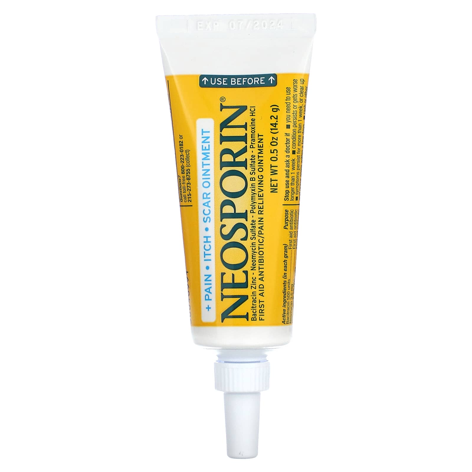 Neosporin, Pain + Itch + Scar Ointment, 0.5 oz (14.2 g)