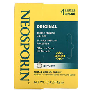 Neosporin, Мазь с антибиотиком для первой помощи, оригинальная, 14,2 г (0,5 унции)