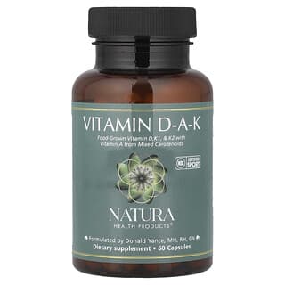 Natura Health Products, Vitamine DAK, 60 capsules