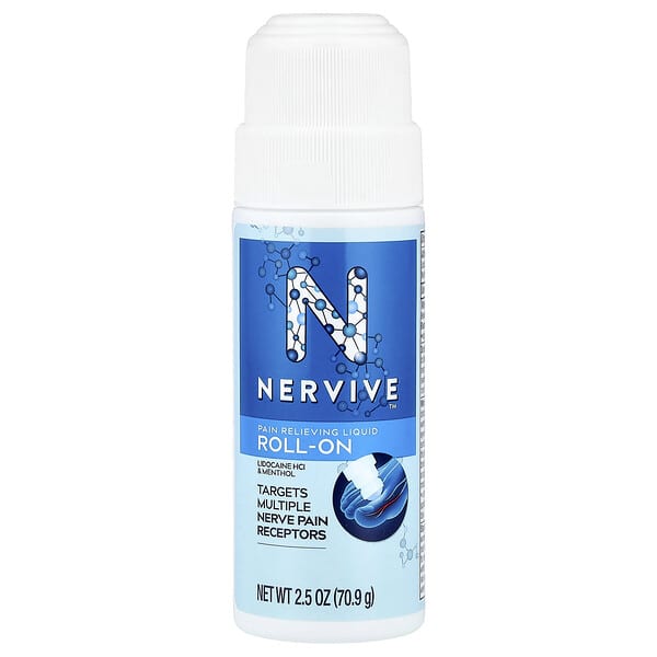 Nervive‏, רול-און נוזל לשיכוך כאבים, 70.9 גרם (2.5 אונקיות)