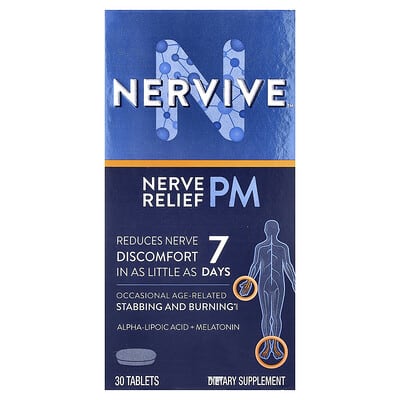 Nervive, Nerve Relief PM, 30 Tablets