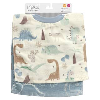 Neat Solutions, Baby Bibs, 6M+, Dinosaurs, 2 Count