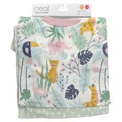 Neat Solutions, Baby Bibs, 6M+, Animals, 2 Count