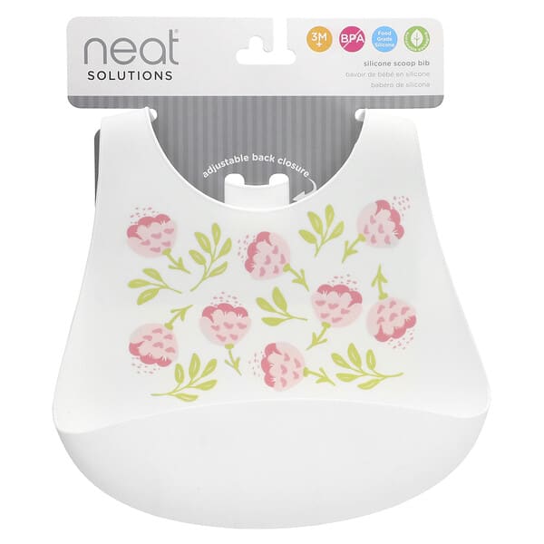 Neat Solutions （ニートソリューション）, Silicone Scoop Bib, 3M +, 1 Count