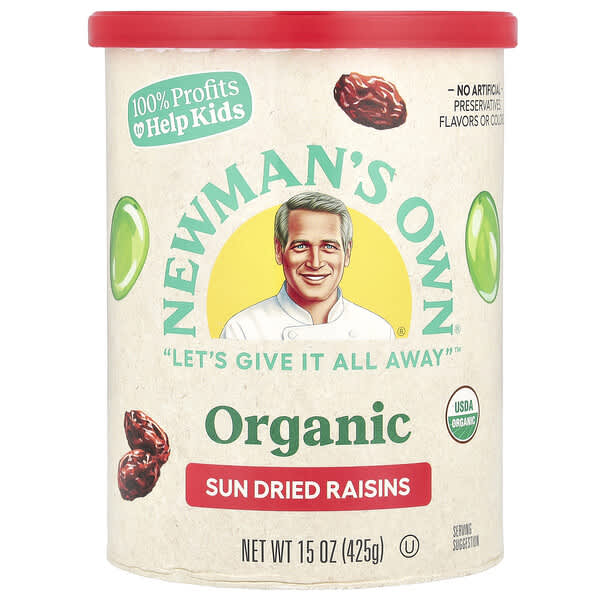 Newman's Own Organics, Soltorkade russin, 15 oz (425 g)