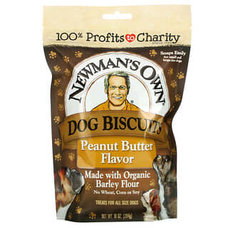 Newman's Own Organics, Biscoitos para Cães, Cães para Todos os Tamanho, Manteiga de Amendoim, 284 g (10 oz)