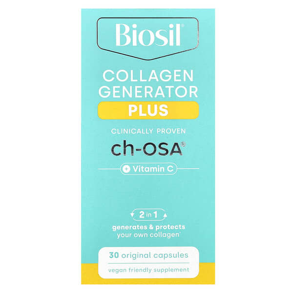 BioSil, Collagen Generator Plus + Vitamin C, 30 Original Capsules