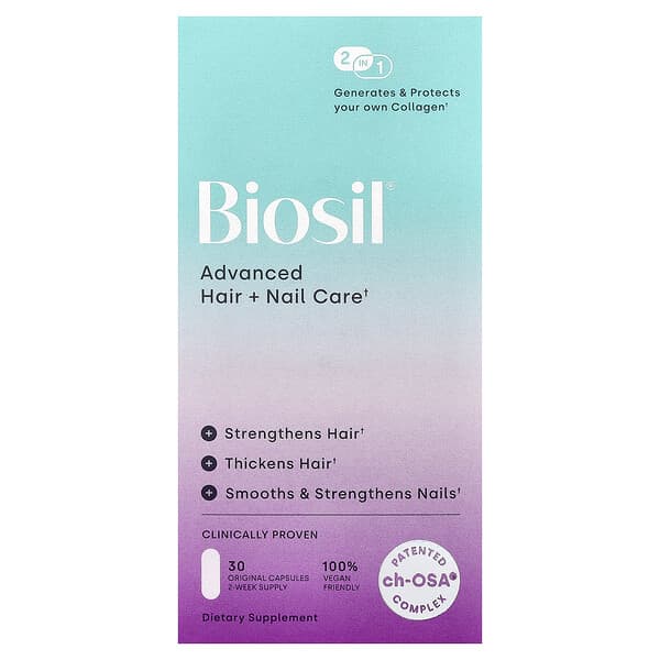 Biosil, Advanced Hair + Nail Care, 30 Original Capsules — product photo 1