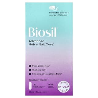 Biosil, улучшенная формула для ухода за волосами и ногтями, 120 оригинальных капсул