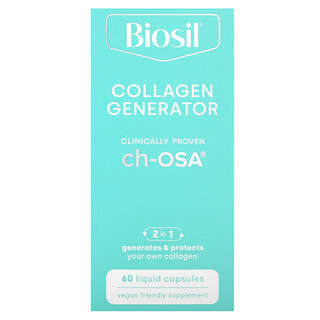 Biosil, 优质的胶原蛋白产生剂，60 粒小全素液体胶囊