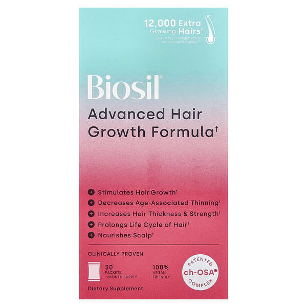 Biosil, Advanced Hair Growth Formula, 30 Packets — product photo 1