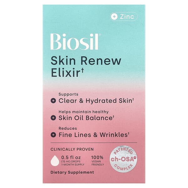 Biosil, Skin Renew Elixir + Zinc, 0.5 fl oz (15 ml) — product photo 1