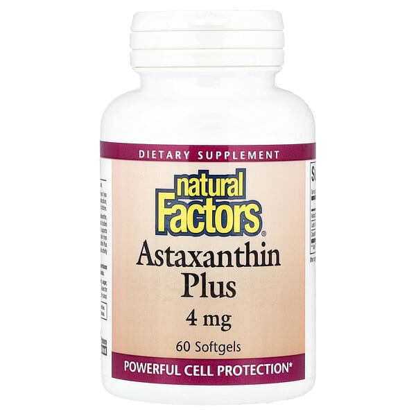 Astaxanthin Plus, 4 mg, 60 Softgels