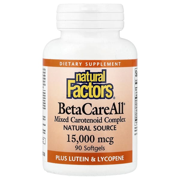 Natural Factors BetaCareAll®, 15,000 mcg, 90 Softgels