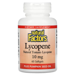 Natural Factors, Licopeno, 10 mg, 60 cápsulas blandas