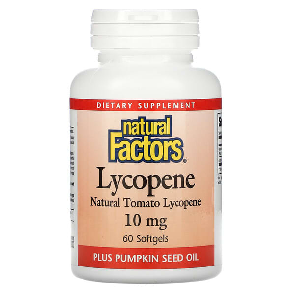 Natural Factors, Lycopene, 10 mg, 60 Softgel Kapseln