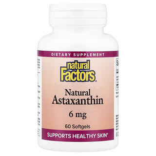 Natural Factors, Natural Astaxanthin, 6 mg, 60 Capsules