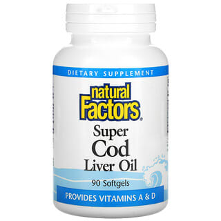 Natural Factors, 超级鳕鱼肝油，90 粒软凝胶