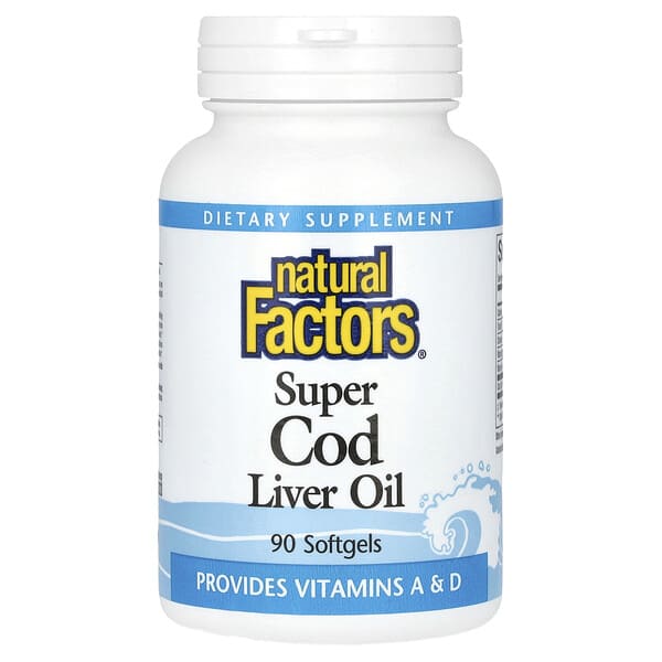 Natural Factors, 超級鱈魚肝油，90 粒軟凝膠