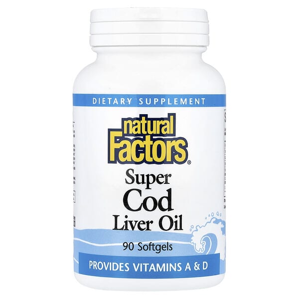 Natural Factors, Super Cod Liver Oil, 90 Softgels — product photo 1