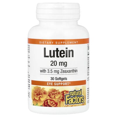 Natural Factors, Lutein, 20 mg, 30 Softgels