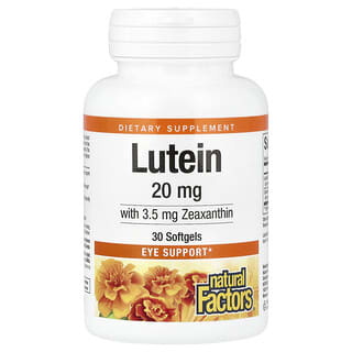 Natural Factors, лютеин, 20 мг, 30 мягких таблеток