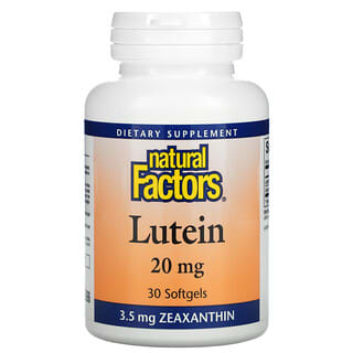 Natural Factors, Lutéine, 20 mg, 30 capsules à enveloppe molle