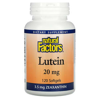Natural Factors, Luteína, 20 mg, 120 cápsulas blandas
