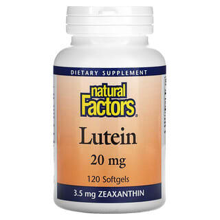Natural Factors, ١٢٠ كبسوله جيلاتينيه من الليوتين ٢٠ ملى غرام