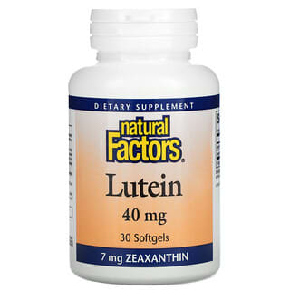 Natural Factors, Лютеин, 40 мг, 30 мягких таблеток