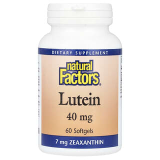 Natural Factors, Luteina, 40 mg, 60 capsule molli