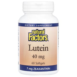Natural Factors, лютеин, 40 мг, 60 мягких таблеток
