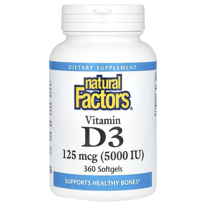 Vitamin D3, 125 mcg (5,000 IU), 360 Softgels