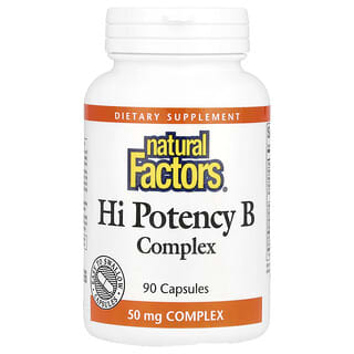 Natural Factors, Complexe de vitamines B haute efficacité, 90 capsules