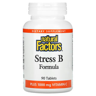 Natural Factors, Stress B成分、ビタミンC 1,000mg配合、タブレット90粒