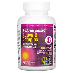 Natural Factors, BioCoenzymated, Active B Complex, 60 Vegetarian Capsules