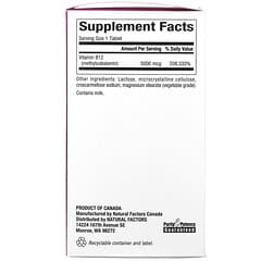 Natural Factors, B12, Methylcobalamin, 5,000 mcg, 60 Chewable Tablets