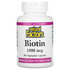 Biotin, 1,000 mcg, 90 Vegetarian Capsules